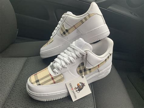 custom airforces burberry|nike air force 1 burberry.